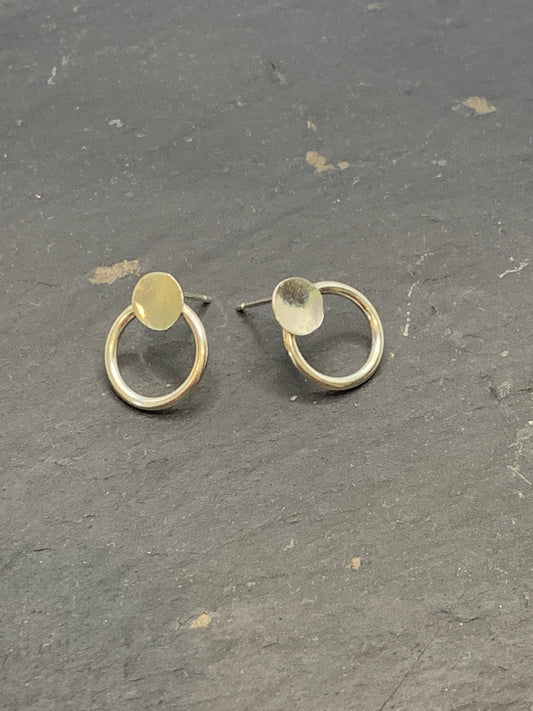 Small Stud and Circle Earrings