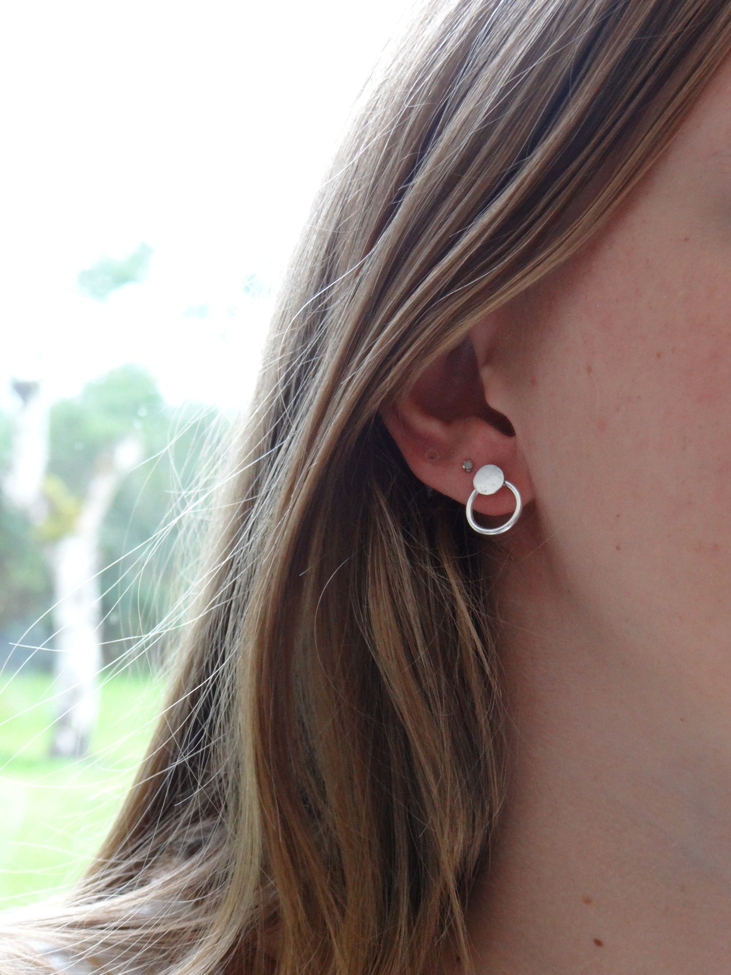 Small Stud and Circle Earrings